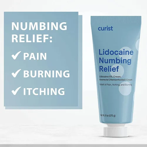 Vista 6 de Curist Crema de lidocaína al 5% de máxima fuerza OTC para alivio del dolor tópico OTC – 12 onzas (paquete de 2) tubo XL 5 % crema adormecedora