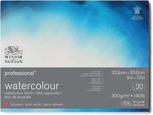Vista 19 de Winsor & Newton Bloque de papel de acuarela profesional, 7" x 10", prensado en frío