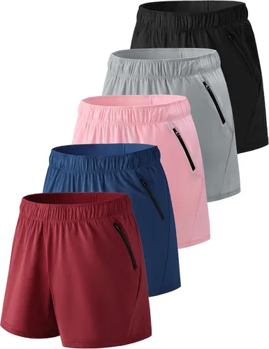 Vista 23 de Paquete de 1 o 5 pantalones cortos de entrenamiento para mujer con Negro