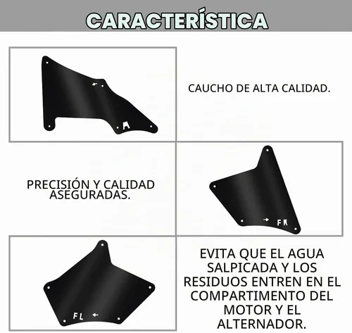 Vista 5 de ECOTRIC Protector contra salpicaduras compatible con Toyota 4 Runner 2003-2022 2007-2014 FJ Cruiser 2003-2020 Land Cruiser 2003-2020 Lexus GX460