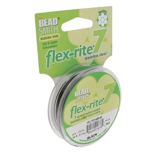 Vista 46 de The Beadsmith Flex-Rite - Alambre de acero inoxidable recubierto de nailon Transparente: 30 pies