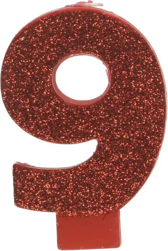 Vista 12 de Caribbean Blue # 0 cumpleaños Glitter 3.25" Vela
