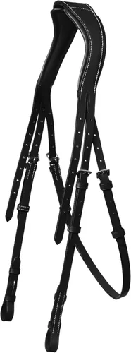 Vista 3 de Exion Designer - Figura 8 de brida inglesa para caballos Cabeza monocrocada ancha anatómica Banda nasal ajustable con almohadilla de mandíbula