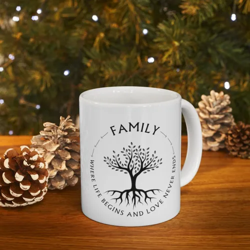 Vista 5 de Taza de reunión familiar personalizada, taza de reunión familiar, regalo la mejor idea, decoración de fiesta de reunión familiar, taza personalizada