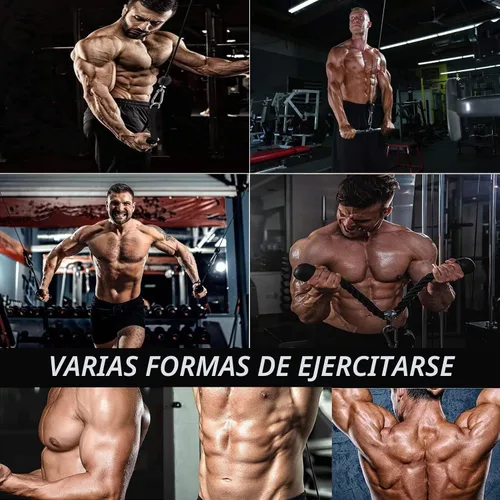 Vista 8 de Sistema de polea de cable de peso, accesorios de polea de entrenamiento LAT y elevación para gimnasio, sistema de polea de entrenamiento de tríceps
