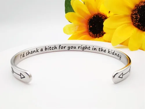 Vista 71 de Pulseras inspiradoras para mujer, joyería de acero inoxidable, con refranes, pulsera motivacional con mensaje oculto, pulseras grabadas para mejor