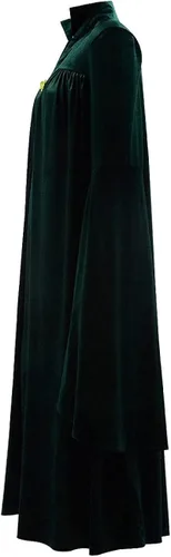 Vista 2 de Disfraz de profesora McGonagall para mujer, overol verde, capa de terciopelo, hechicera, Halloween, bruja, cosplay