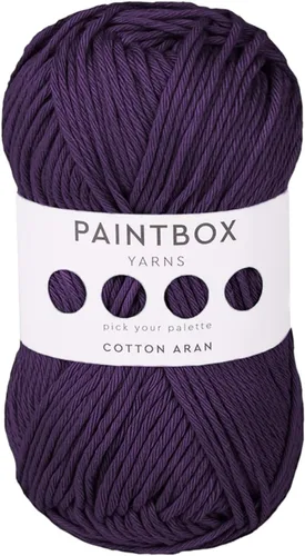 Vista 7 de Paintbox Yarns 100% algodón Aran, 50 g (1.76 oz), 85 m (93 yardas) - Lana blanca en cartón para crochet, tejer - Suave, ligera para suéter, ropa