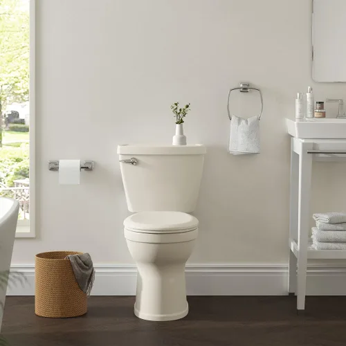 Vista 4 de American Standard 5320B65CT.021 Champion Asiento de inodoro delantero redondo de cierre lento, hueso Slow Close Toilet Seat: Includes Quick