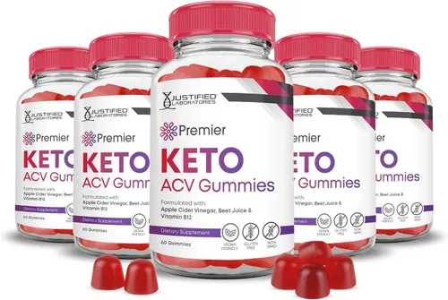 Vista 8 de Justified Laboratories Premier Keto ACV Gummies (1000 mg) – 60 unidades – Formuladas con vinagre de sidra de manzana, folato y vitamina B12 – Sin