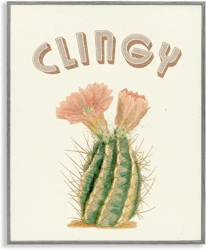 Vista 26 de Abstracto Cactus Trio Botanical, 11 x 14 pulgadas enmarcado Giclée Print Azul