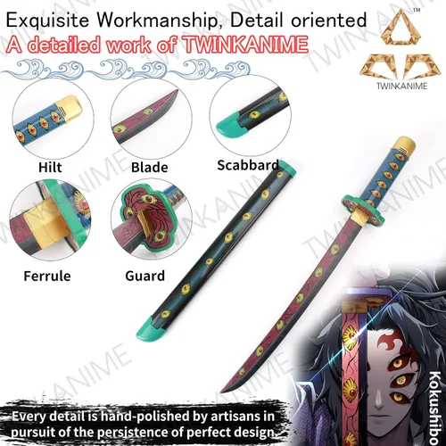 Vista 2 de TWINKANIME Slayer Sword Demon para niños de 6 años con hoja de nicirín con música, todos los 19 tipos de cosplay para niñosniñasadolescentes Katana