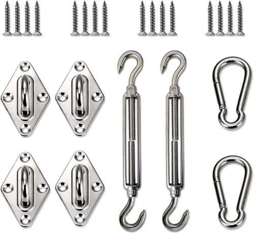 Vista 6 de E&K Sunrise - Abrazadera de anillo en D de 3 pulgadas de diámetro para toldo, accesorios de poste de vela, postes de soporte de toldo