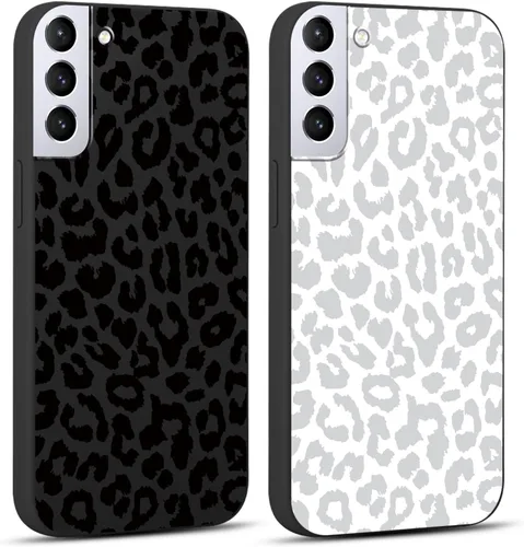 Vista 48 de Pack de 2 fundas con estampado de guepardo para Samsung Galaxy A03s 4G de 6.5", fundas de diseño de patrón de leopardo de lujo, de silicona suave
