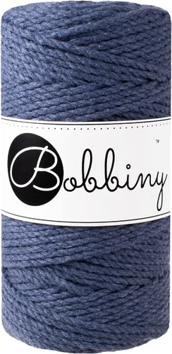 Vista 24 de Bobbiny Cordón de macramé regular de 0.118 in y 3 capas (aguamarina), 108yds/330 pies (100% algodón reciclado)