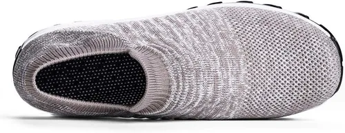 Vista 4 de Zapatos deportivos para caminar de malla para mujer, diseño moderno con cámara de aire, sin cordones, zapatos para bailar jazz, zapatos de baile