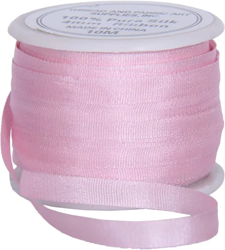 Vista 13 de Threadart Cinta de seda 100% pura - 3 tamaños - Docenas de colores - Castaño - 2 mm No. 524 Soft 100% pure silk ribbon on a single spool - perfect