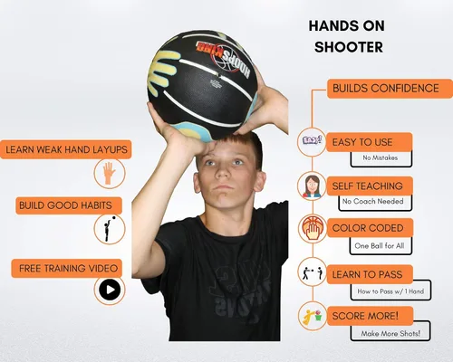 Vista 6 de HOOPSKING Skill Shooter Baloncesto con video de entrenamiento en línea, baloncesto con colocación de la mano