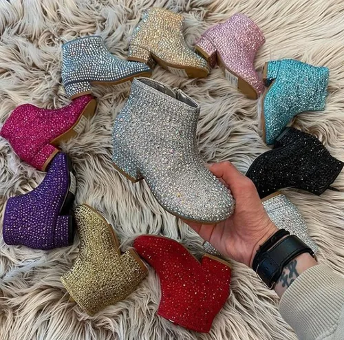 Vista 6 de Forever Botines con diamantes de imitación para niños