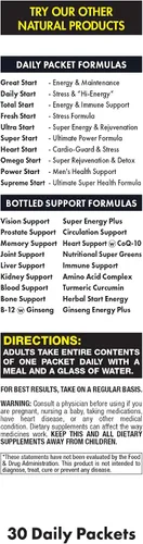 Vista 3 de Power Start - Paquete diario de vitaminas todo en uno para hombre, vitalidad y resistencia para hombres, Tongkat Ali, Tribulus, raíz de maca