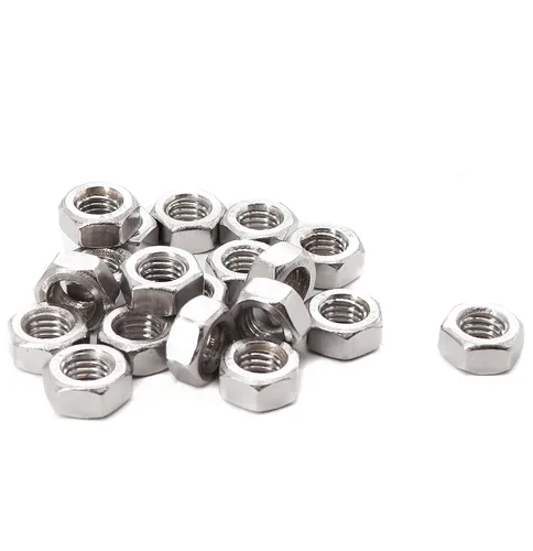 Vista 16 de cSeao 100 tuercas hexagonales 1/4-20 de acero inoxidable 304, acabado liso