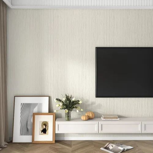 Vista 3 de WESTICK Papel tapiz beige para despegar y pegar, tela de lino texturizada, papel tapiz neutro para dormitorio, tela de hierba sintética color crema