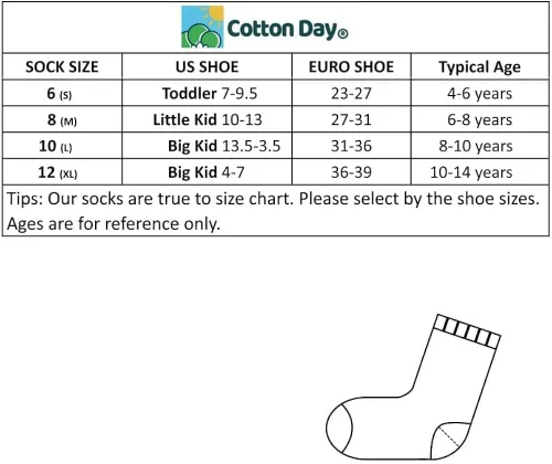 Vista 3 de COTTON DAY Kids Boys Fun Novelty Crew Socks Colorful Pattern Design Shark Scull Robot