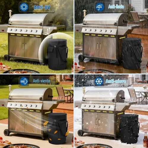 Vista 6 de SIRUITON Bolsa de tanque de gas propano para cilindro de tanque estándar de 20 libras, funda de tanque de propano Oxford 600D resistente, 1