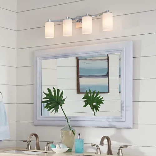 Vista 2 de Sea Gull Lighting 4439104-05 Hettinger - Luces de estilo de tocador de baño, acabado cromado