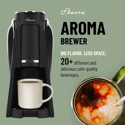 Vista 4 de Flavia Aroma Brewer - Máquina de café, hace café, lattes, té y otras bebidas calientes o heladas con paquetes frescos de una sola porción, varios