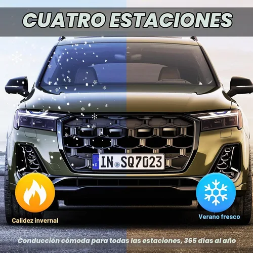 Vista 6 de Funda de cuero para volante de 15 pulgadas, transpirable, antideslizante, funda protectora para volante, elástica, suave, cómoda, universal