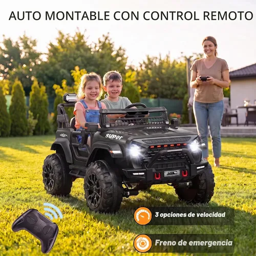 Vista 3 de Hikole Juguetes de paseo de 24 V para niños grandes de 3 a 8, coche Negro1