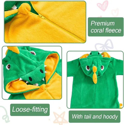 Vista 2 de Pijama unisex de animal para adultos, para Halloween, cosplay, mujeres, niñas, hombres y niños, ropa de dormir para el hogar