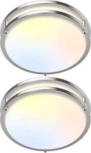Vista 16 de Luces de Techo LED de 12 Pulgadas 36W, 2700K/3000K/4000K/5000K/6500K Ajustables de Montaje Empotrado, 3200LM Súper Brillantes Regulables Accesorio