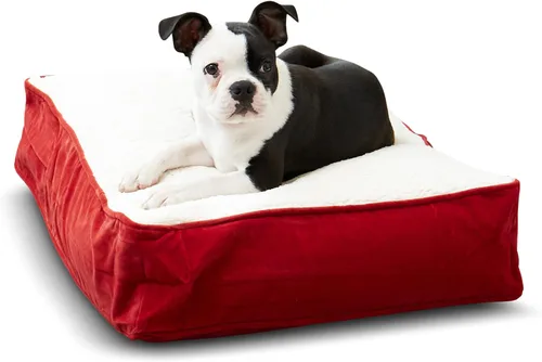 Vista 10 de South Pine Porch Buddy - Cama rectangular reversible de microfibra para perro con funda extraíble, lavable a máquina, cacao, extra pequeña