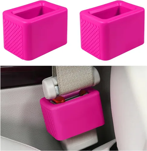 Vista 11 de 2 soportes para hebilla de cinturón de seguridad, hebilla de silicona para cinturón de seguridad para un fácil acceso, el fijador de hebilla