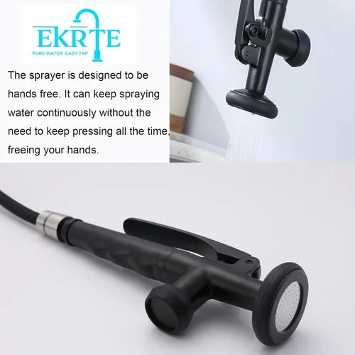 Vista 16 de Grifo de fregadero de cocina con rociador extraíble, grifos purificadores de filtro de agua 3 en 1, grifo de cocina de estilo comercial resistente
