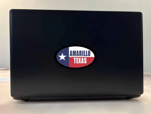 Vista 4 de StickerTalk Pegatina de vinilo con bandera ovalada de Texas, 4.75 x 2.75 pulgadas
