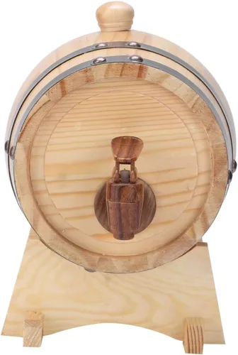 Vista 6 de Mini barril de vino de madera de pino para el hogar, equipo de elaboración de cerveza de madera para tequila, whisky, ron envejecimiento