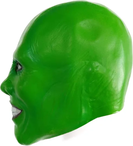 Vista 5 de The Mask - Máscaras de látex de Jim Carrey para fiesta de cosplay, color verde