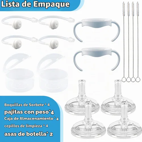 Vista 8 de Kit de conversión de vasos para biberones naturales Philips Avent, kit de transición para niños pequeños con 4 pezones suaves, 2 asas de botella y 4