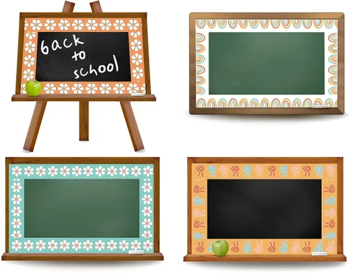 Vista 4 de AnyDesign Bordes retro de 80 pies para tablón de anuncios para el aula, coloridos bordes de margaritas arcoíris y flores, calcomanías para tablón