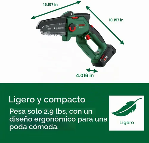 Vista 4 de Bosch Sierra de podar compacta inalámbrica para el hogar y el jardín EasyChain 18V-15-7