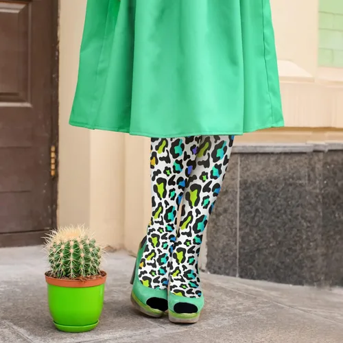 Vista 5 de devor Womens Boot Socks Casual for Women's Sock Trouser Socks Fashion Rainbows leopard Socks