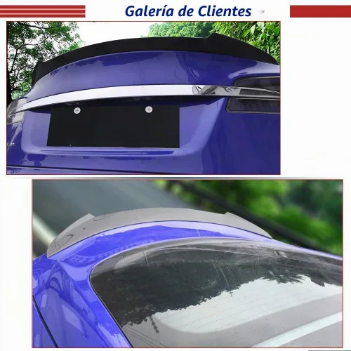 Vista 3 de Alerón de fibra de carbono modelo S para Tesla Model S 2012-2026 Negro brillante