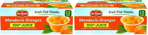 Vista 9 de Del Monte Naranja mandarina en tazas de aperitivos 100% jugo, tazas de 4 onzas (paquete de 12)