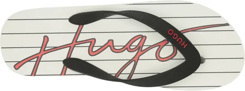 Vista 5 de Men's Script Logo Stripe Print Flip Flops