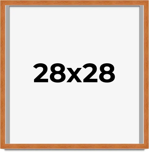 Vista 56 de Marco de 3 x 3 pulgadas de madera maciza de nuez y miel marrón con plexiglás acrílico UV, respaldo de tablero de espuma y accesorios para colgar