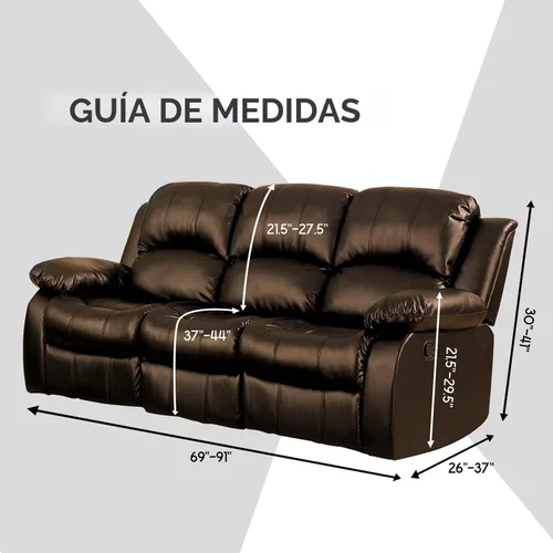 Vista 6 de ULTICOR Fundas de terciopelo para sofá reclinable de 8 piezas, fundas elásticas para sofá reclinable de 3 cojines, fundas para muebles, fundas