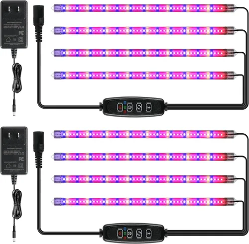 Vista 17 de iPower - Lámpara LED de crecimiento con espectro completo para plantas de interior, cuello de cisne ajustable, 2/3 modos de luz y 5/10 niveles